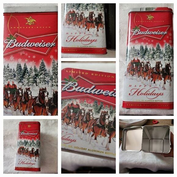 Vintage Mixed Brands Budweiser Jack Daniel's J&B Bundle Of 4 Collectible Tins - Picture 7 of 7